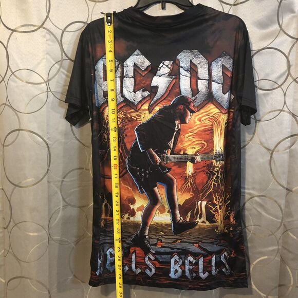 AC/DC L Hells Bells Angus Young All Over Print Double Sided T-Shirt Rock Band - Picture 3 of 4